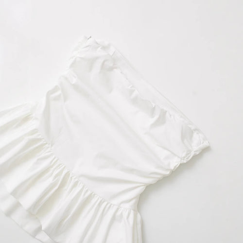Casual slim fit and slimming wave edge strapless top