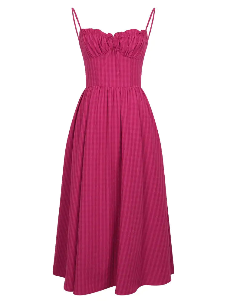 White Seaside Vacation Strap Dress for Women
